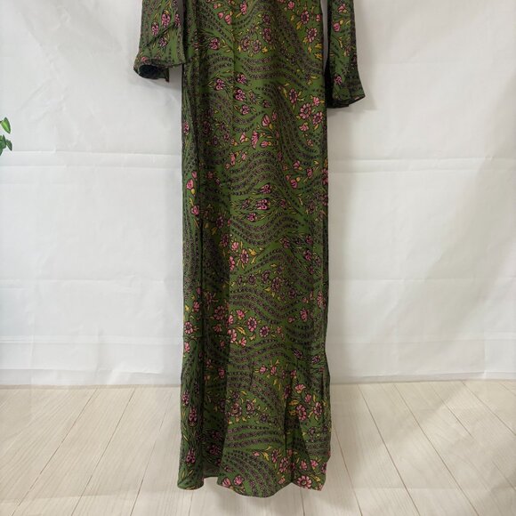 Veronica Beard  Gemma Printed Stretch Silk-Blend Maxi Dress - Picture 7 of 14